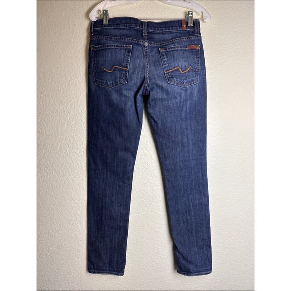 7 For All Mankind Roxanne Women's Jeans‎ Size 28 Blue Denim Stretch Skinny - Picture 3 of 6